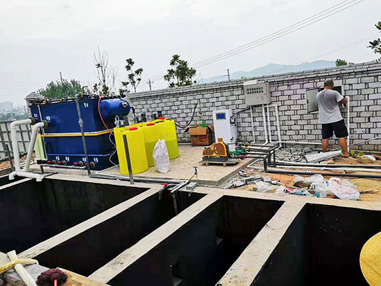 锡林郭勒盟化工厂污水处理安装现场